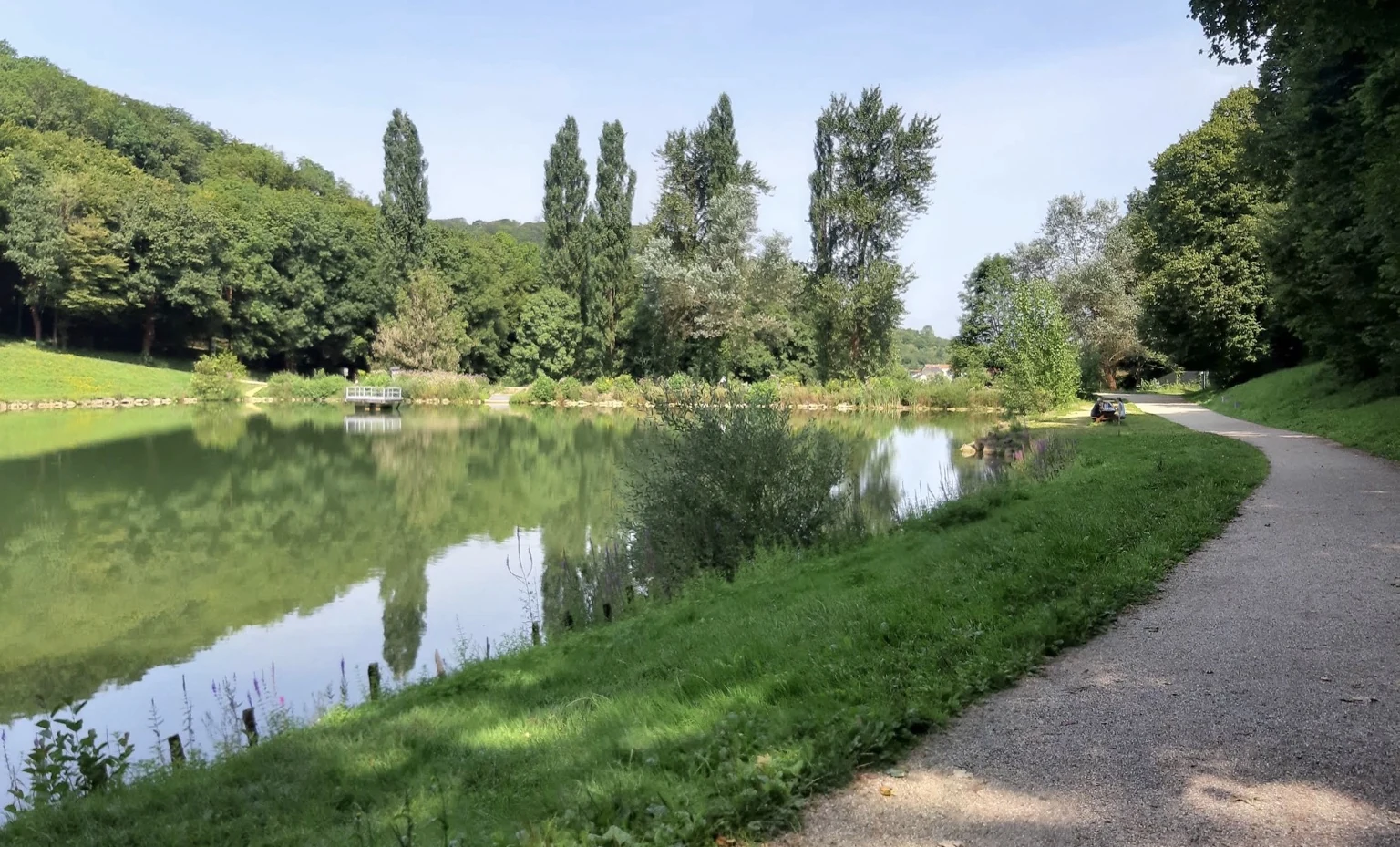 Promenade autour du plan d’eau du Fond Saint-Martin à Rombas